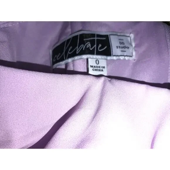 Celebrate DB Studio one shoulder Lavender Maxi Dress Size 0 - Picture 3 of 3